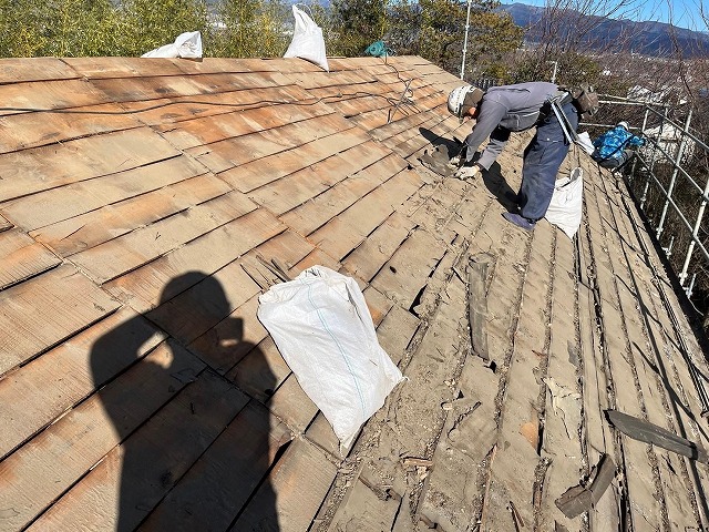 韮崎市　葺き替え工事